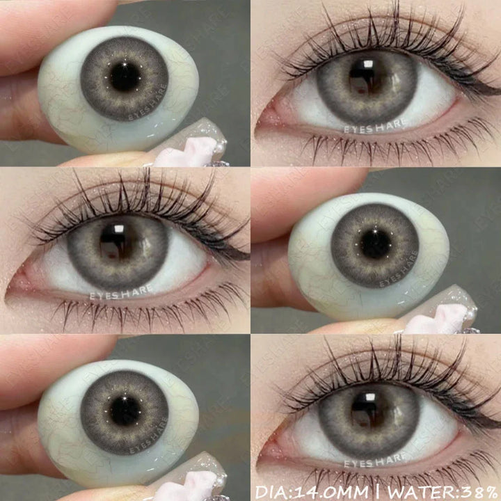 Rynx | Naturally colored contact lenses for the eyes 1 Pair Green eye lenses Blue eye contacts Brown lenses Yearly Korean Gray pupils