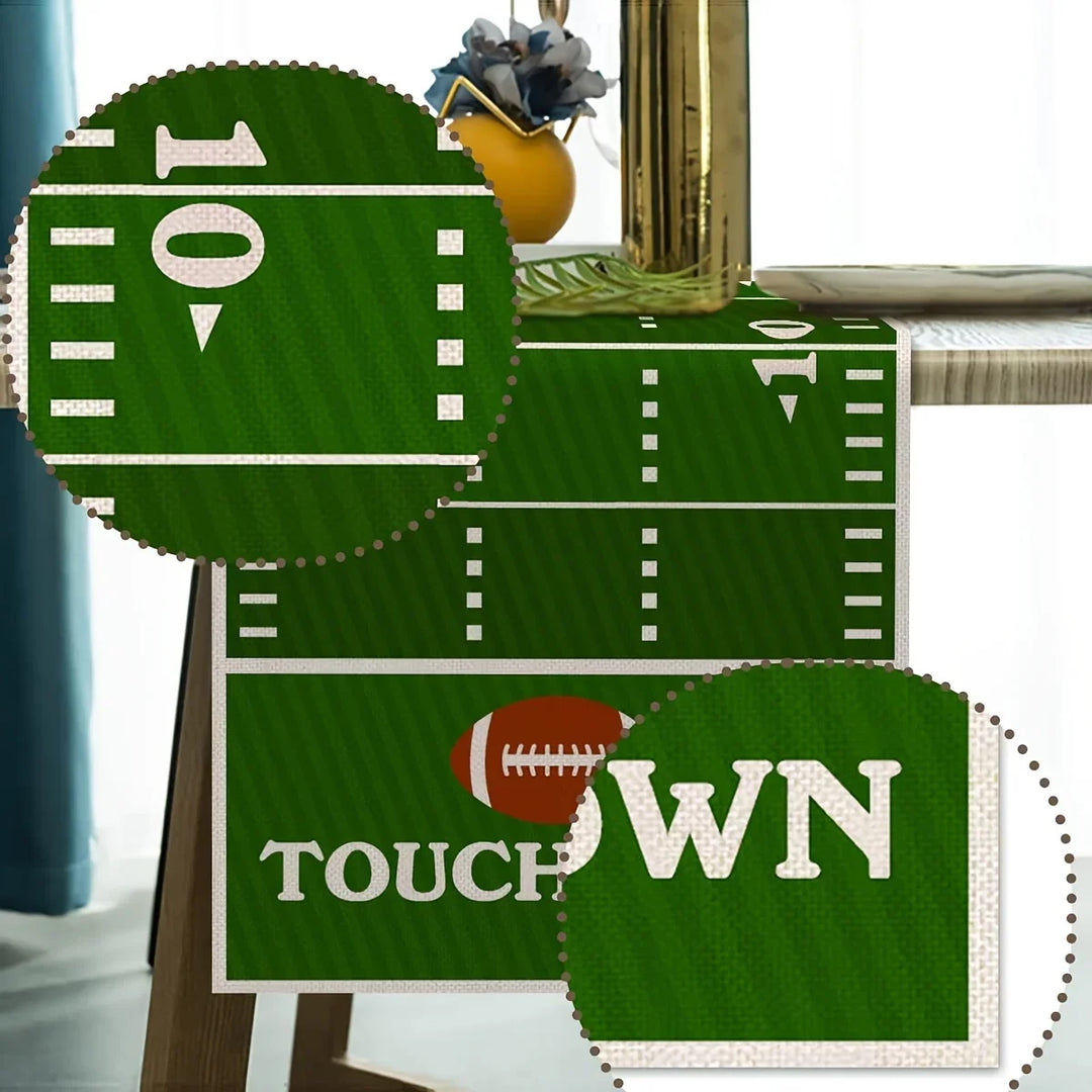 Rynx | Table Runner American Football Field Rugby Boy Sport Soccer Birthday Party Decoration Kitchen Dining Room Home Table Decor