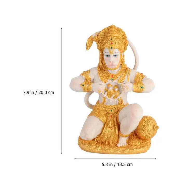 Lisslune | 1 Piece Hanuman Buddha Monkey God Figurine Southeast Asian Style Home Sculpture Lord Hanuman Statue Buddha Figur Ornament