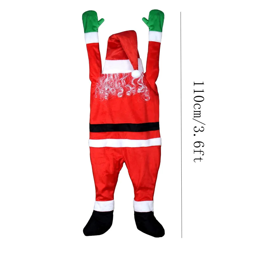 Rynx | Christmas hanging Santa outdoor decorations large climbing Santa Xmas for outdoor roof window balcony Xmas decor