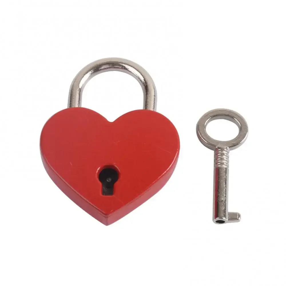 Rynx | Heart Shape Mini Padlock Multicolor Bag Travel Suitcase Luggage Key Lock Security Padlocks Metal Suitcase Luggage Box Lock Gift