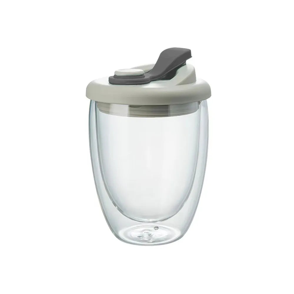 Skorter | Leak-Proof Double Wall Glass Transparent Mug