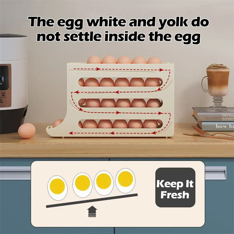 Lisslune | Eggs Dispenser Fridge Organizer Rack