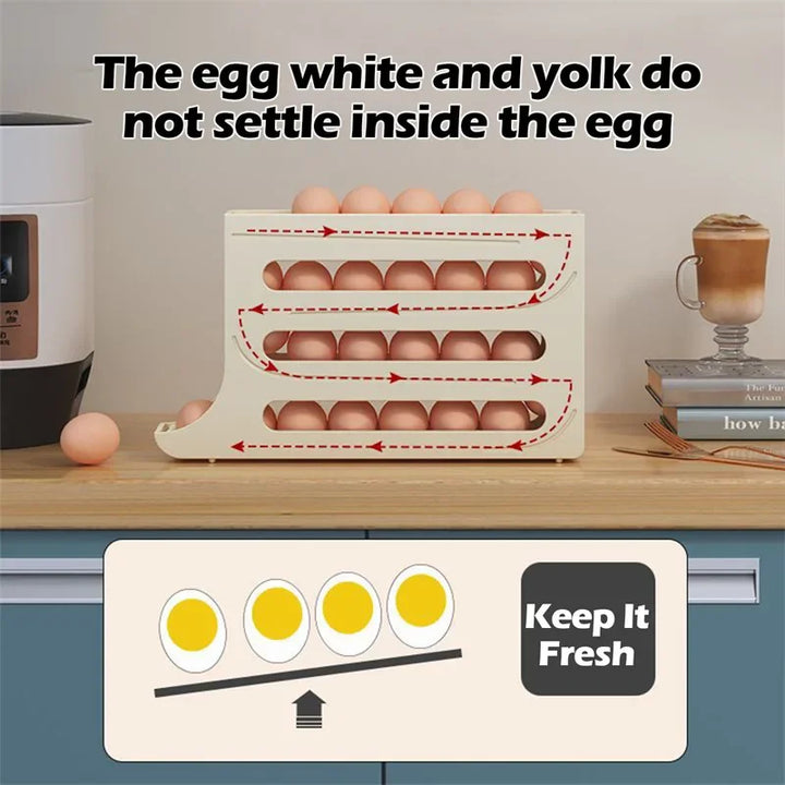 Lisslune | Eggs Dispenser Fridge Organizer Rack