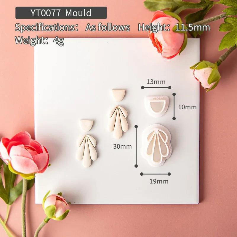 Lisslune | Flower and geometric polymer clay cutters for unique earrings and jewelry creations