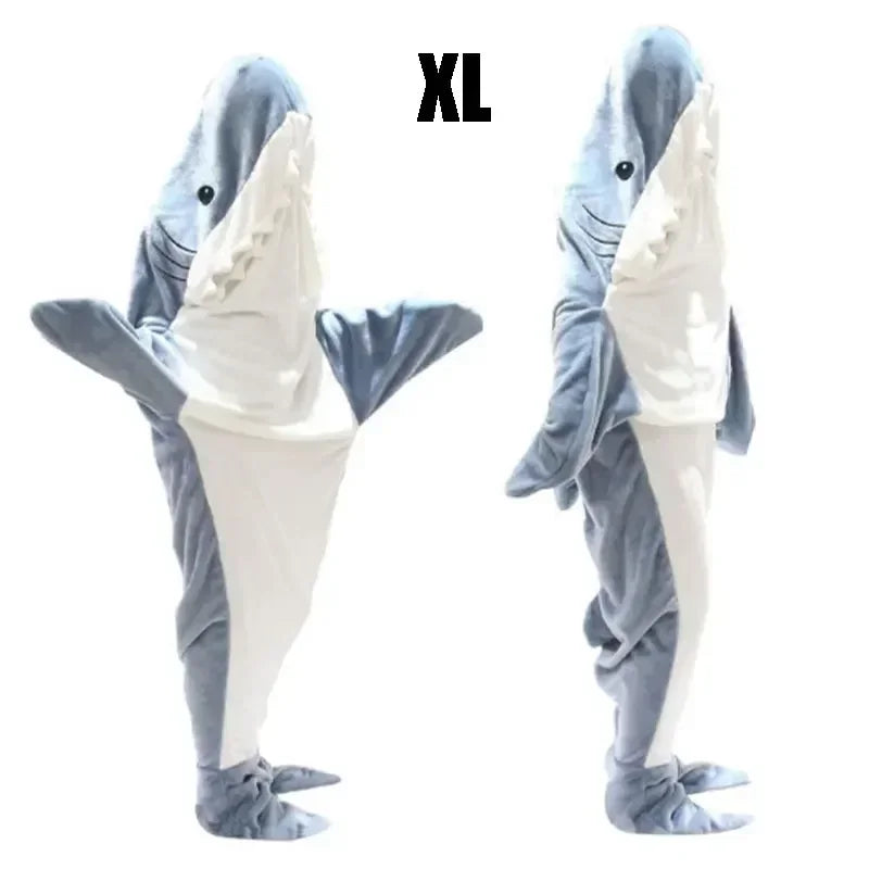 Lisslune | Snuggly Shark Cozy Hooded Onesie Blanket