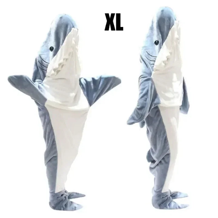 Lisslune | Snuggly Shark Cozy Hooded Onesie Blanket