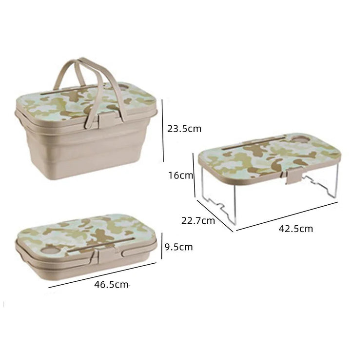 Lisslune | Ultimate All-in-One Picnic Basket for Outdoor Adventures - Compact and Versatile Storage Solution