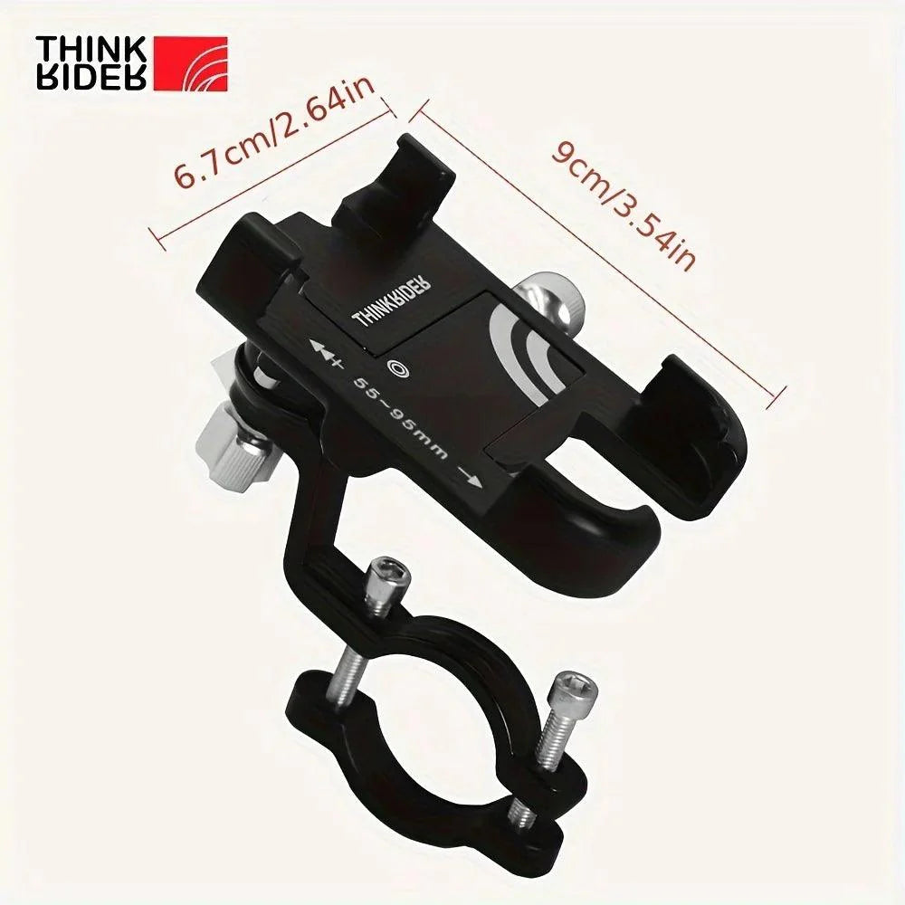 Lisslune | ThinkRider MTB Adjustable 360° Rotatable Phone Holder for Bikes - Non-slip Aluminum Bike Mount