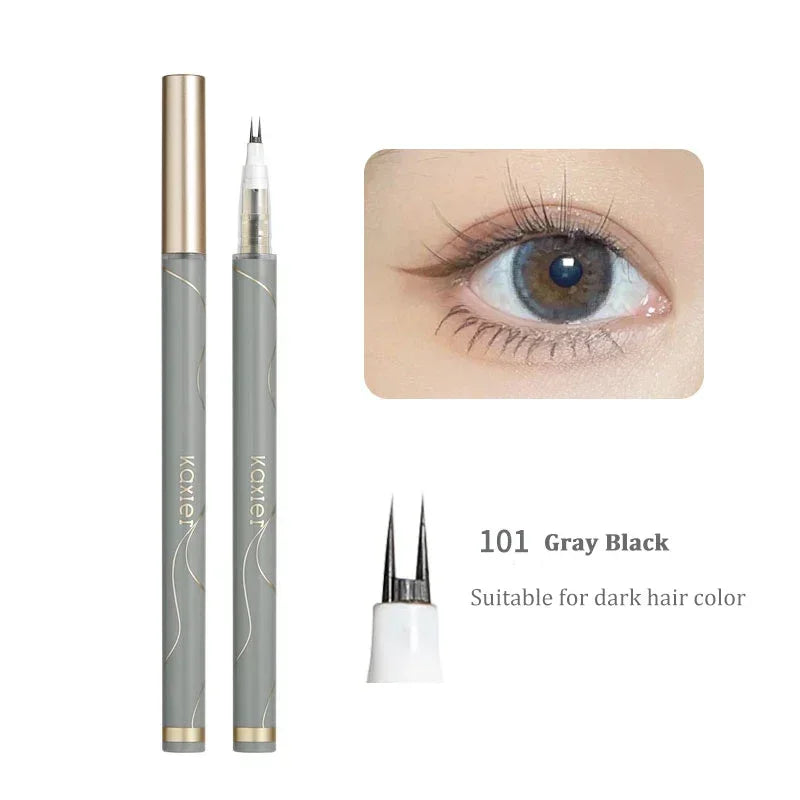 Rynx | Natural Double Fork Tip Under Lash Pen Ultra-thin Liquid Eyeliner Waterproof Lash Brow Eyeliner Pencil Makeup Tools