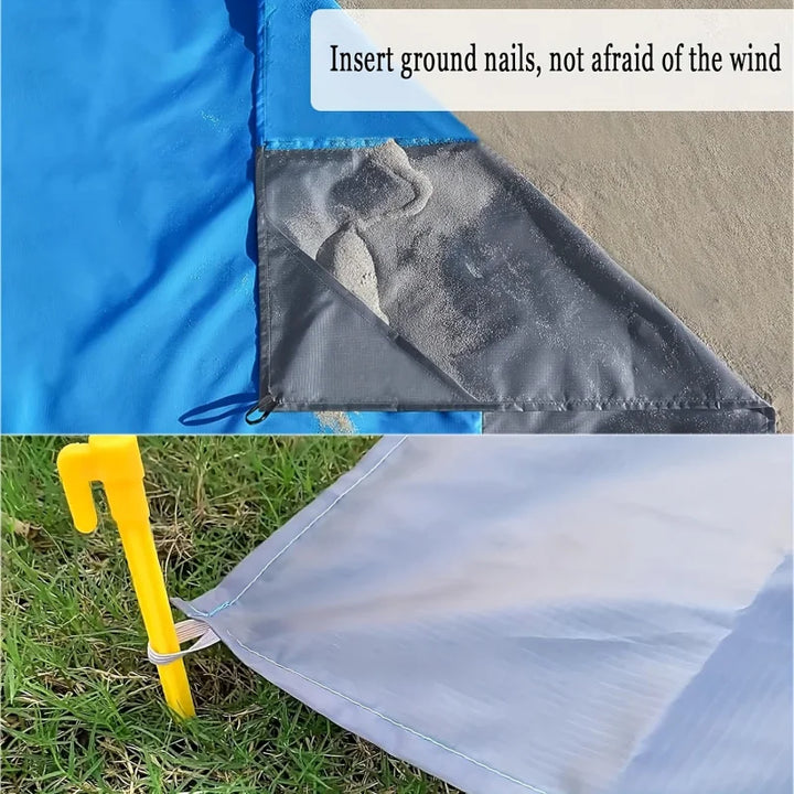Rynx | 1pc Lightweight Waterproof Beach Mat, 210T Polyester Beach Mat Sandproof, Moisture Resistant, Easy to Clean, Machine Washable