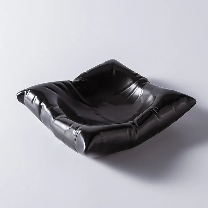 Lisslune | Ceramic Artistic Pillow Shape Food Plate
