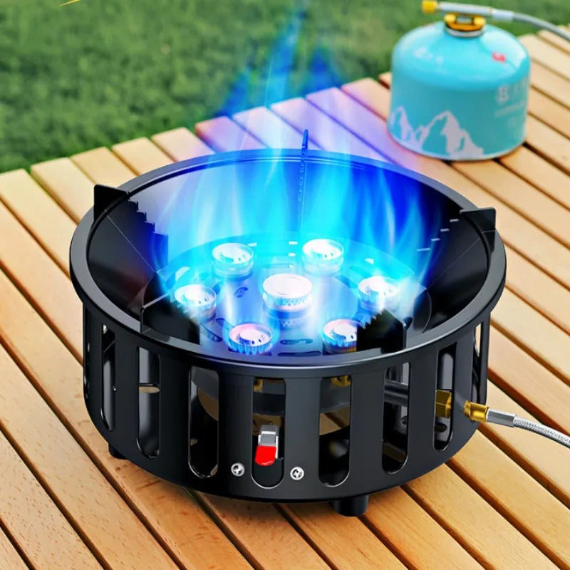 Lisslune | 7-Core Portable Camping Gas Stove with Electronic Ignition – Kael