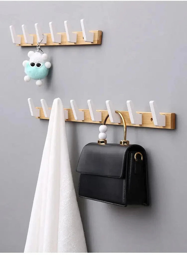 Lisslune | Stylish wall coat rack made of solid wood for elegant home organization