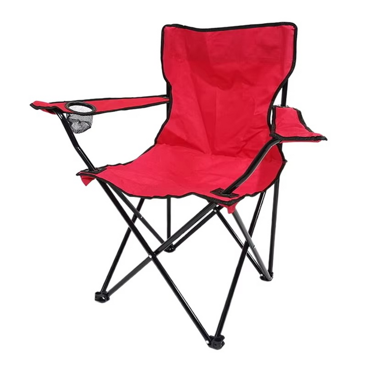 Lisslune | Portable Folding Camping Chair with Armrest, Backrest & Cup Holder