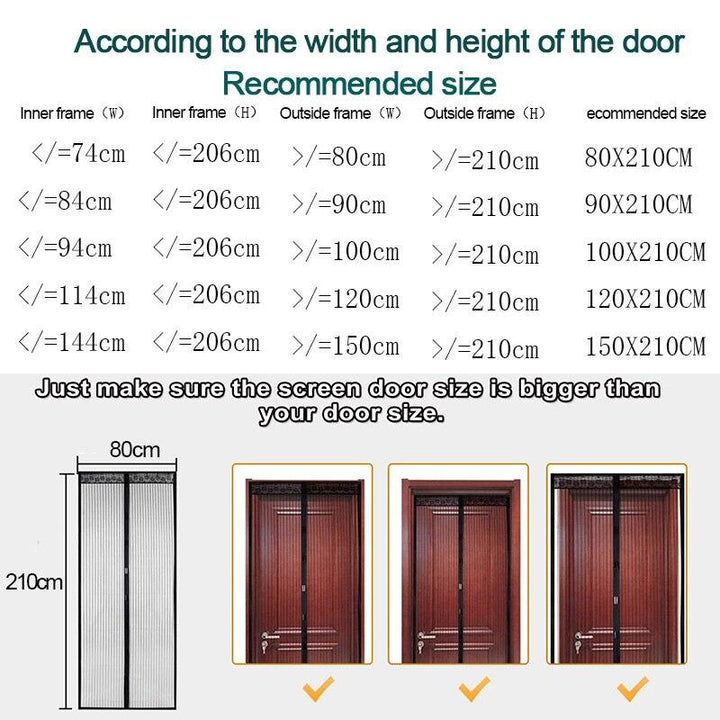 Lisslune | Reinforced magnetic insect protection door with automatic closing for extra wide openings