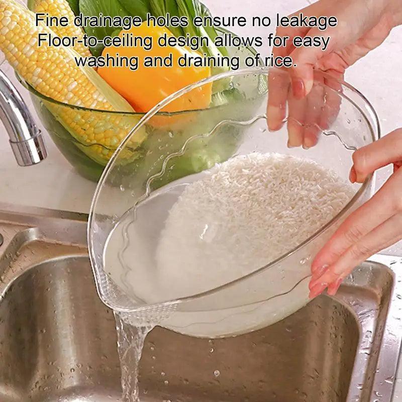 Lisslune | Ergonomic transparent rice cooker with fine drainage holes