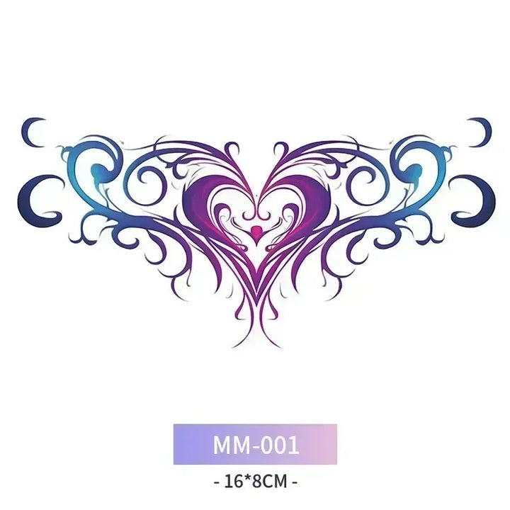 Rynx | 6-Piece Waterproof Tattoo Sticker Set Long-lasting Artificial Tattoo Girls 3D Artificial Sex Womb Tattoo for Women Temporary Abdomen섹스타투스티커 Product