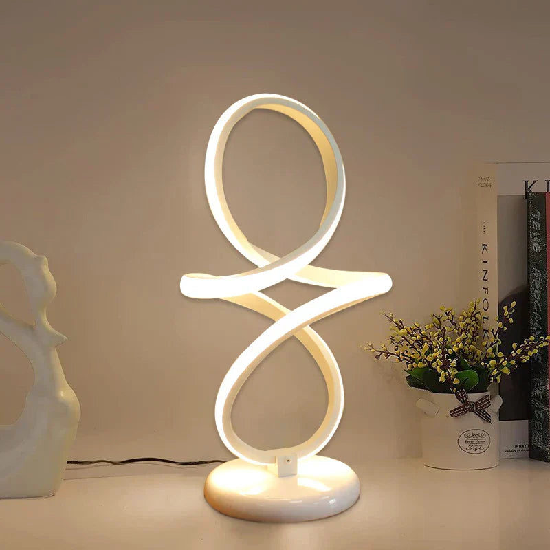 Lisslune | AbstractAccent - Modern LED Swirl Board Lamp