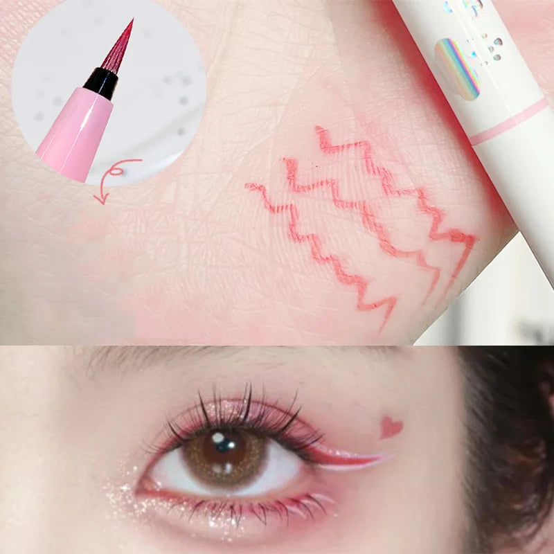 Rynx | Ultra-fine liquid eyeliner pen waterproof long-lasting blue red sweat-proof quick-drying matte eyeliner pen eye makeup cosmetics