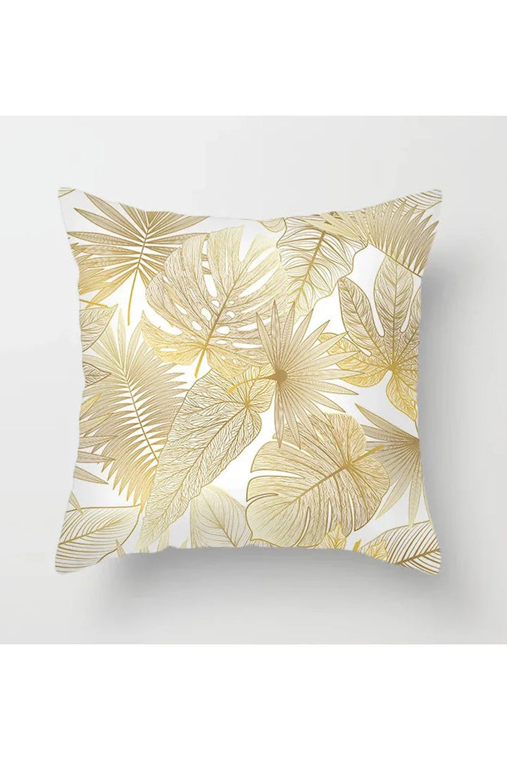Lisslune | Yellow leaf polyester pillowcase