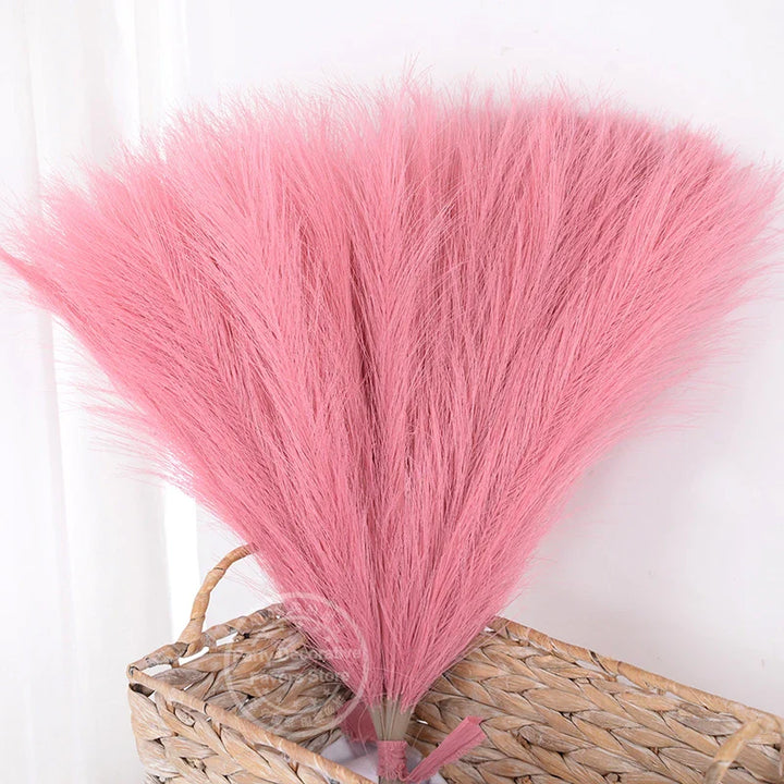 Rynx 15/30pcs Artificial Pampas Grass Bouquet Home Living Room Wedding Party Decoration Artificial Plant 43cm Dried Flower Reed DIY Vase
