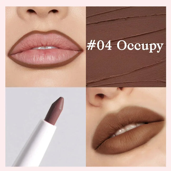 Rynx | Nude Brown Lip Liner Outline Contour Tint Lip Makeup Long-lasting Waterproof Matte Smooth Lipstick Pencil Lip Contour Cosmetic