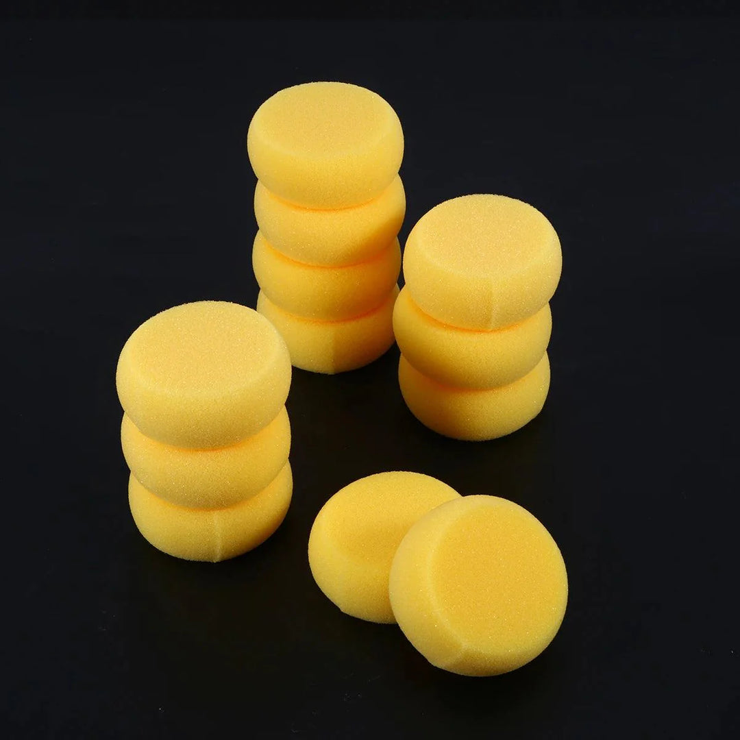 Lisslune | Golden Sunshine Creative Sponge Set - 12 Round Watercolor Tools for Artistic Expression