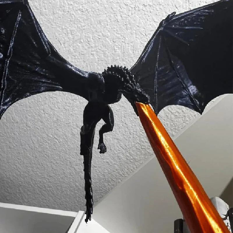 Rynx | 3D Dragon Flames Book Nook Decoration Creative Funny Spray Fire Dragon Bookshelf Ornament Halloween Birthday Gift Home Decor