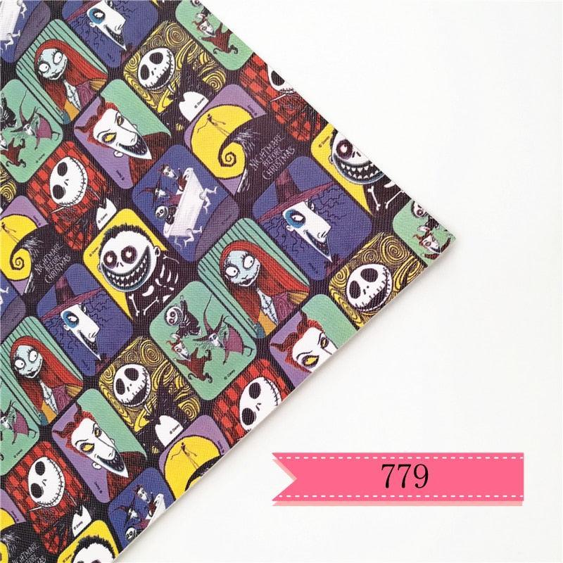 Lisslune | Cartoon-inspired Jack and Sally PVC Kunstleder sheet - A4 size