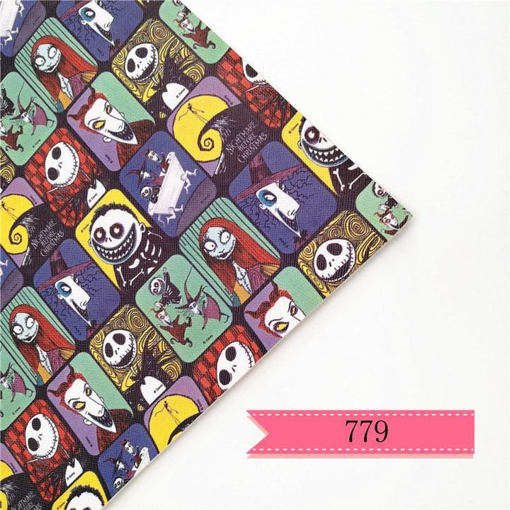 Lisslune | Cartoon-inspired Jack and Sally PVC Kunstleder sheet - A4 size