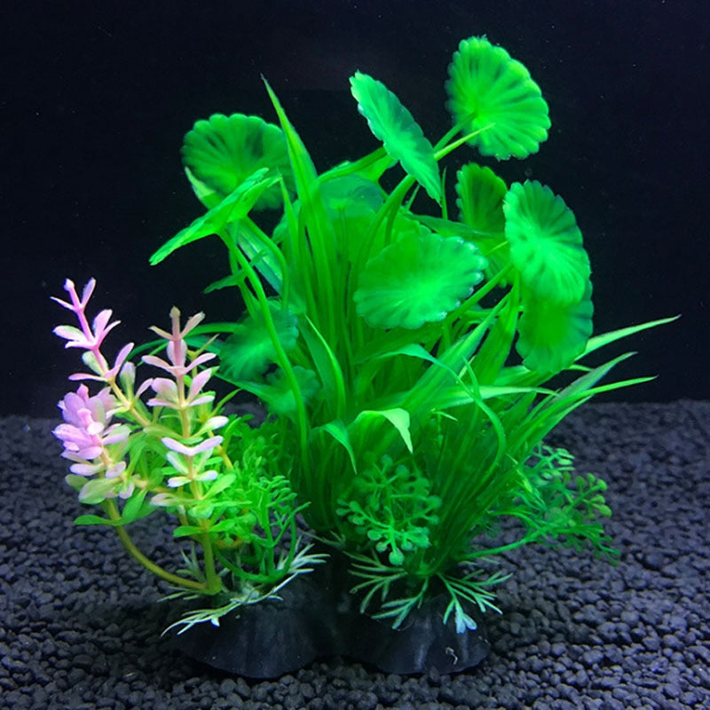 Lisslune | Vibrant Aquatic Plant Set: Realistic Decor for Aquariums