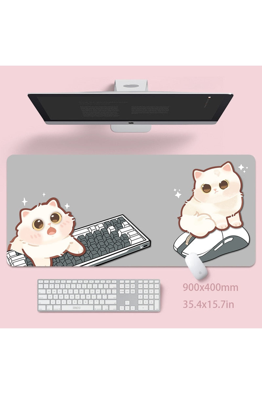Lisslune | Cat large desk mat