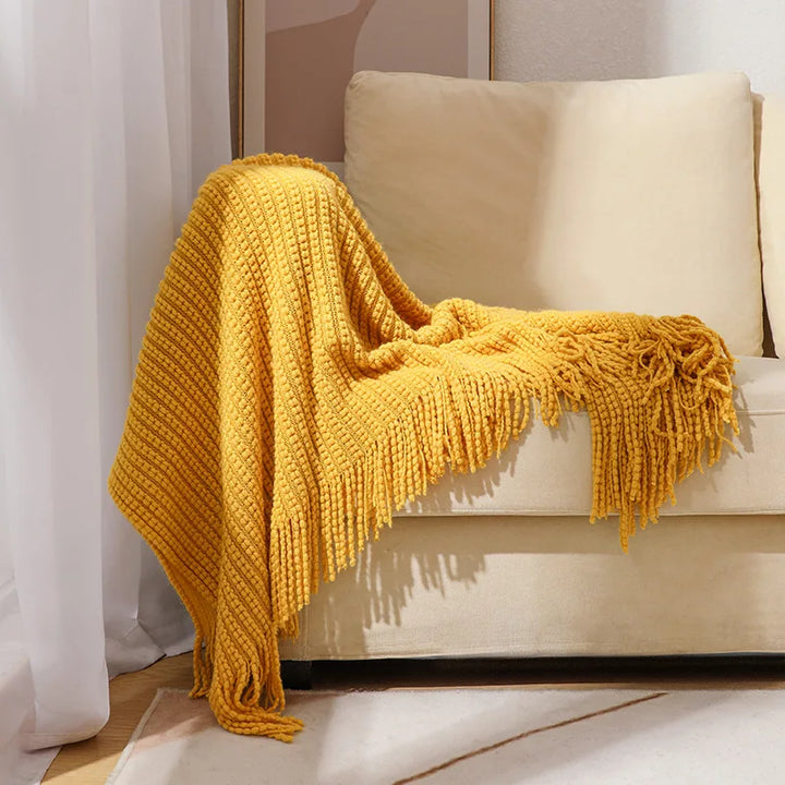 Rynx | Textile City Nordic Throw Blanket Knitted Sofa Cover Office Nap Air Conditioning Blanket Bohemian Hotel Decor Bedspread Towel