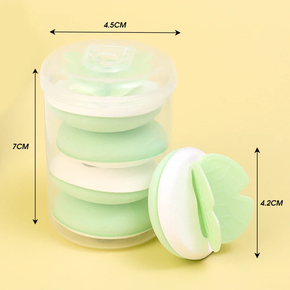 Rynx | 4PCS Butterfly Cosmetic Sponge Set Makeup Sponges Foundation Air Cushion Dry and Wet Use Soft Candy Cotton Powder Puff Makeup Tool