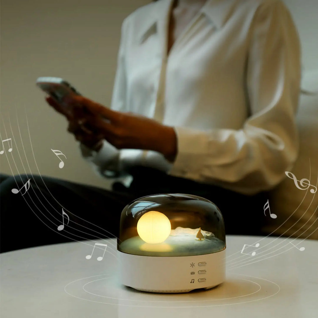 Lisslune | 3D Mysterious Moon LED Night Light Speaker