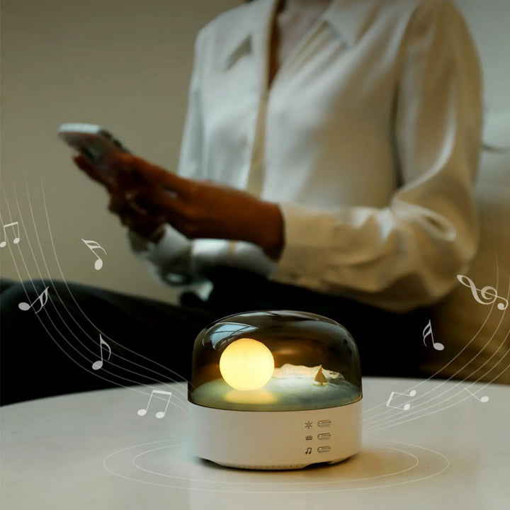 Lisslune | 3D Mysterious Moon LED Night Light Speaker