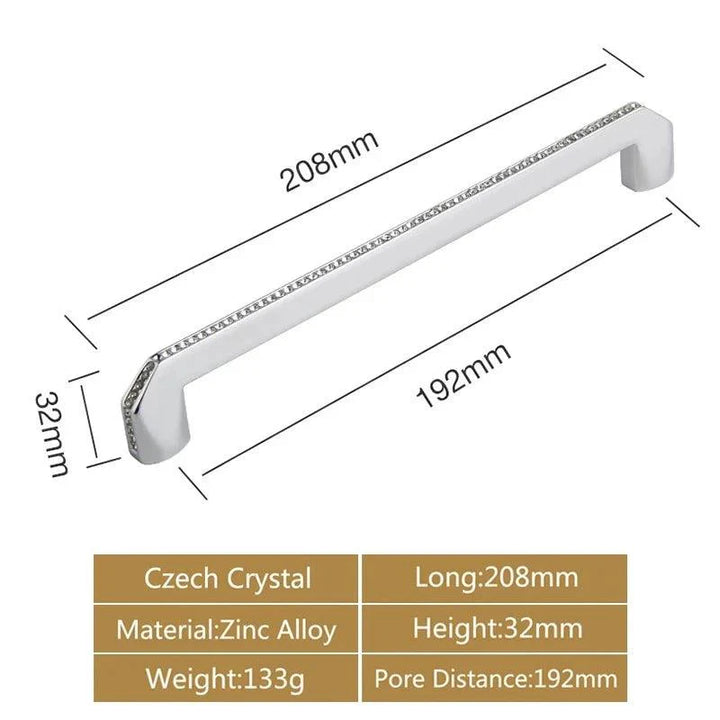 Lisslune | Luxurious Gold and Crystal Cabinet Handles - Exquisite Design and Lasting Quality