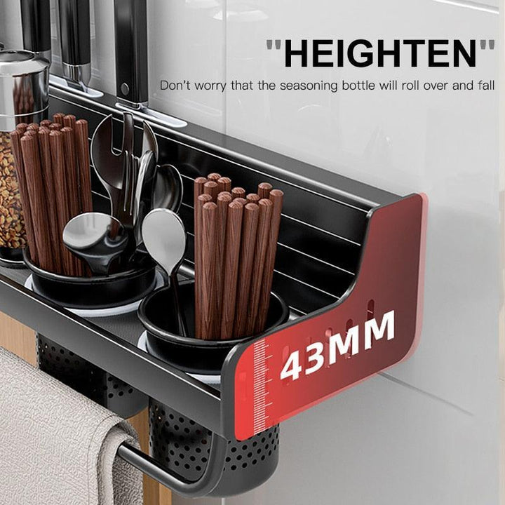 Lisslune | Slim adjustable aluminum kitchen organizer for effortless elegance