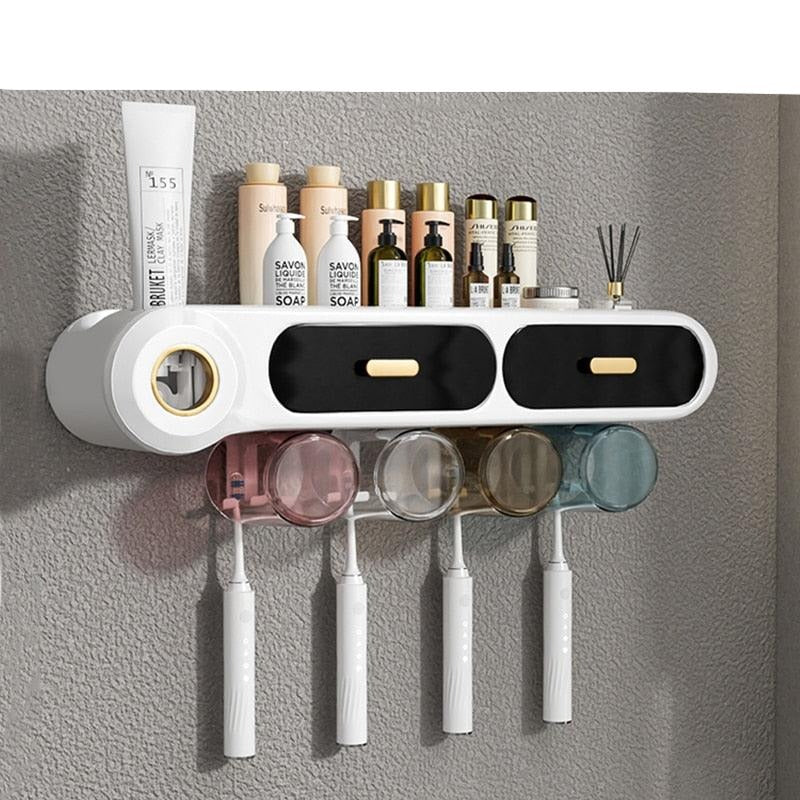 Lisslune | Comprehensive bathroom organizer set for toothbrushes, cups, and cosmetics