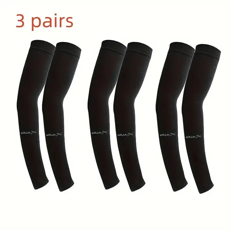 Rynx | 3 Pair of Breathable Sun Protection Sleeves - Breathable & UV-Protected Gear for Sports, Driving & Outdoor Adventures