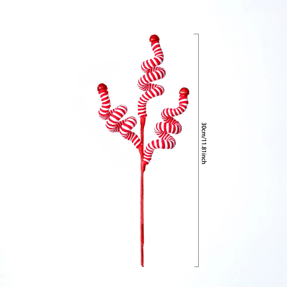 Rynx | 1/2/4 Piece Christmas Tree Candy Canes - Festive Wool Candy Roll Decoration for Christmas, New Year and Winter Holidays