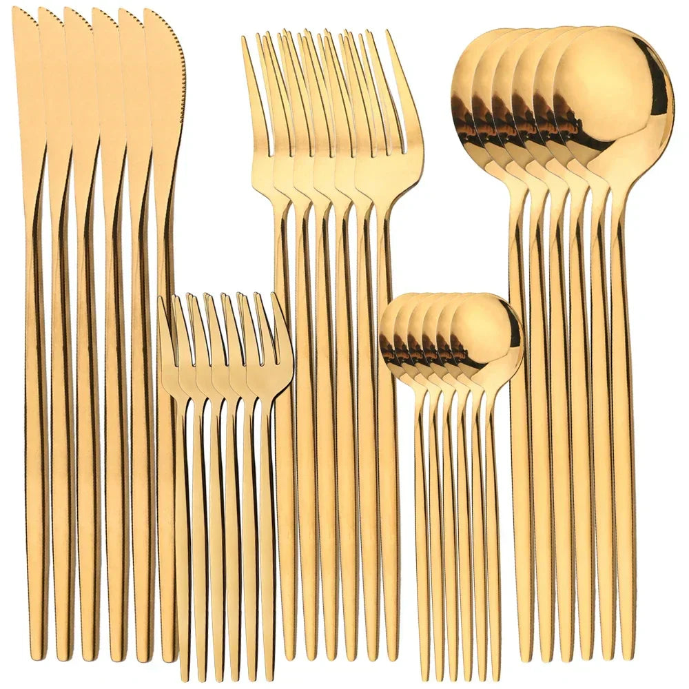 Lisslune | RoyalMirror – Luxury Gold Cutlery Set