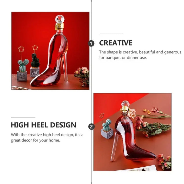 Lisslune | High Heel Fancy Glass Wine Decanter
