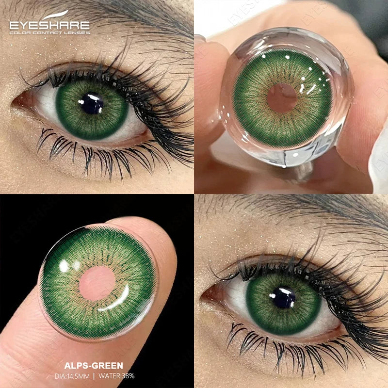 Rynx | Color contact lenses for eyes 1 pair High-quality grey lenses cosmetic blue eyes contact lenses annual cosmetic green eye lens