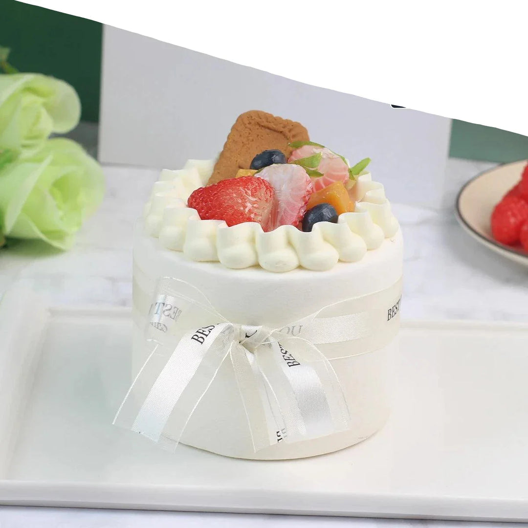 Lisslune | Realistic Artificial Sea Salt Room Cake Model - Ideal for Events, Home Decor, and Restaurant Displays