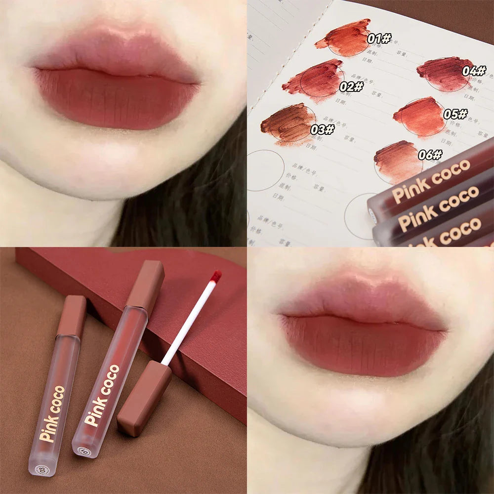 Rynx | Fog Texture Lip Gloss Matte Water Liquid Lipstick Moisturizing Lip Gloss Long-lasting Sexy Lips Tint Makeup Korean Cosmetics