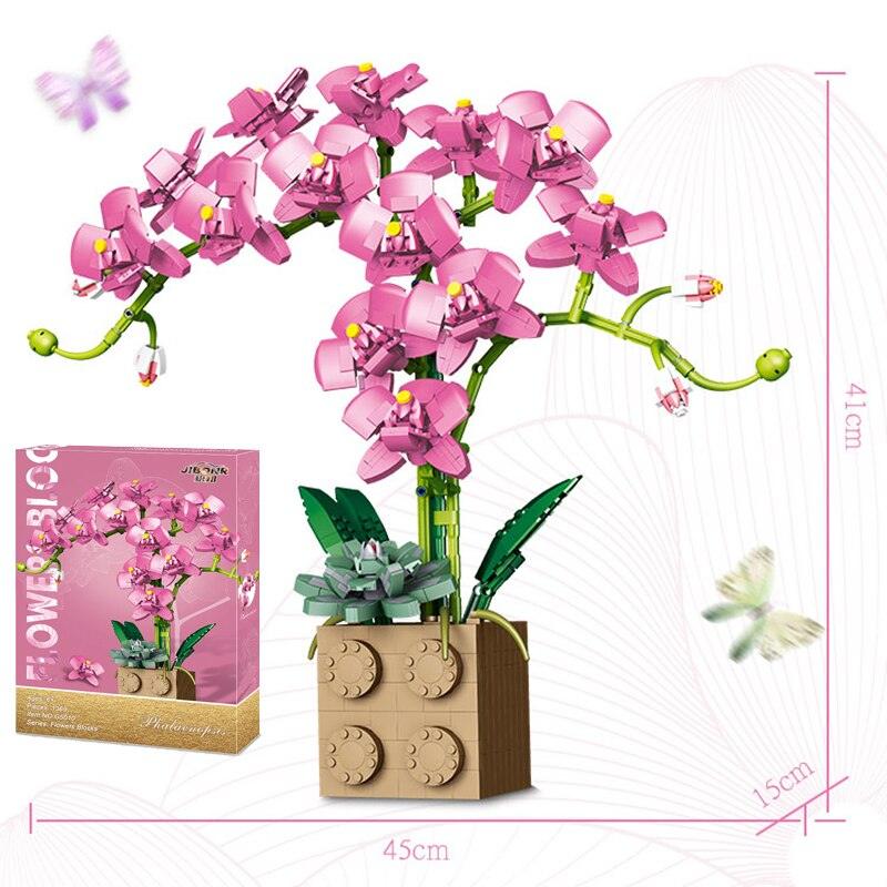 Lisslune | DIY Elegant Blue Phalaenopsis Flower Craft Kit: Create your own impressive home accessory