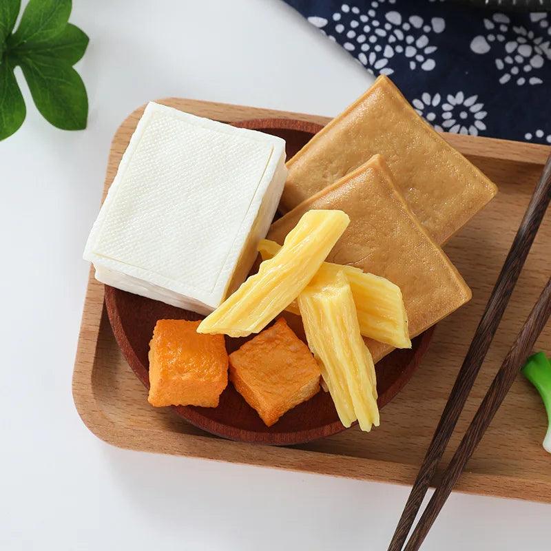 Lisslune | Creative Dried Tofu Kitchen Model Set - 10 Pieces Cute Accessories for Gifts and Student Decor