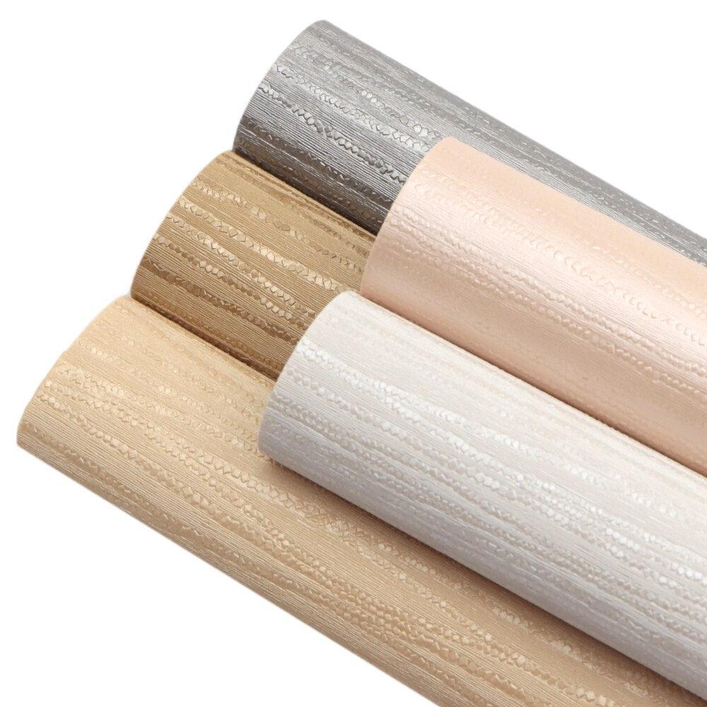 Lisslune | Opulent Pearl Striped Synthetic Leather for Luxury DIY Creations